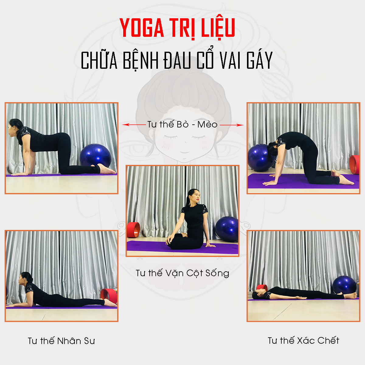 Hướng dẫn 5 động tác Yoga trị liệu bệnh đau cổ vai gáy hữu hiệu.